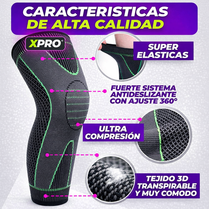 RODILLERAS DE COMPRESIÓN LARGAS XPRO® - COMBO X2