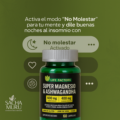 SUPER MAGNESIO Y ASHWAGANDHA - PREMIUM