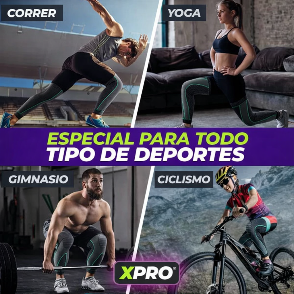 RODILLERAS DE COMPRESIÓN LARGAS XPRO® - COMBO X2