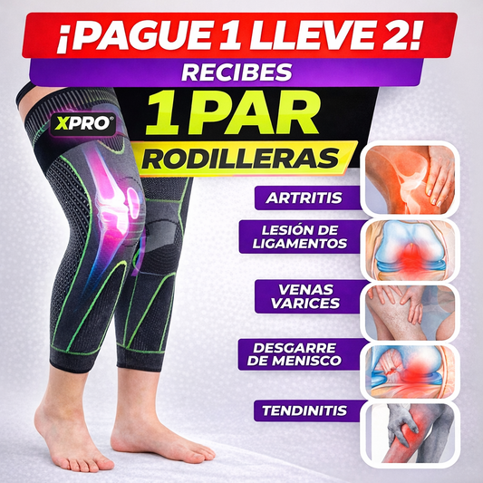 RODILLERAS DE COMPRESIÓN LARGAS XPRO® - COMBO X2