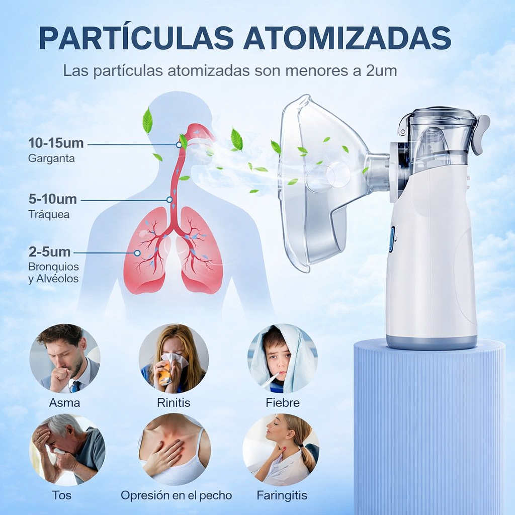 NEBULIZADOR PORTATIL RECARGABLE - PREMIUM