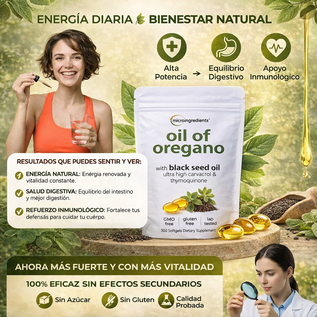 ACEITE DE OREGANO FORMULA 100% NATURAL 90 CAPSULAS - ORIGINAL