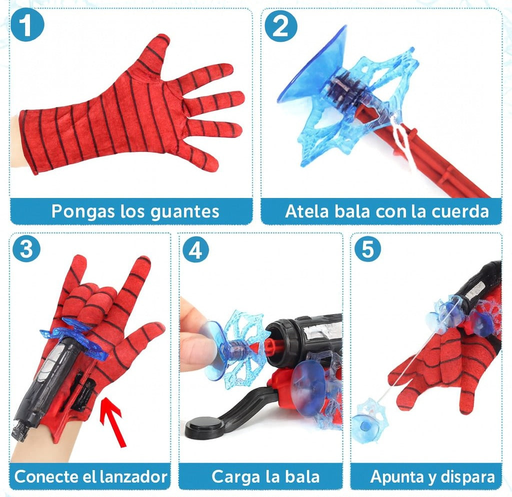 GUANTE SPIDERMAN LANZA RED TELARAÑA - PREMIUM