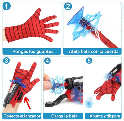 GUANTE SPIDERMAN LANZA RED TELARAÑA - PREMIUM