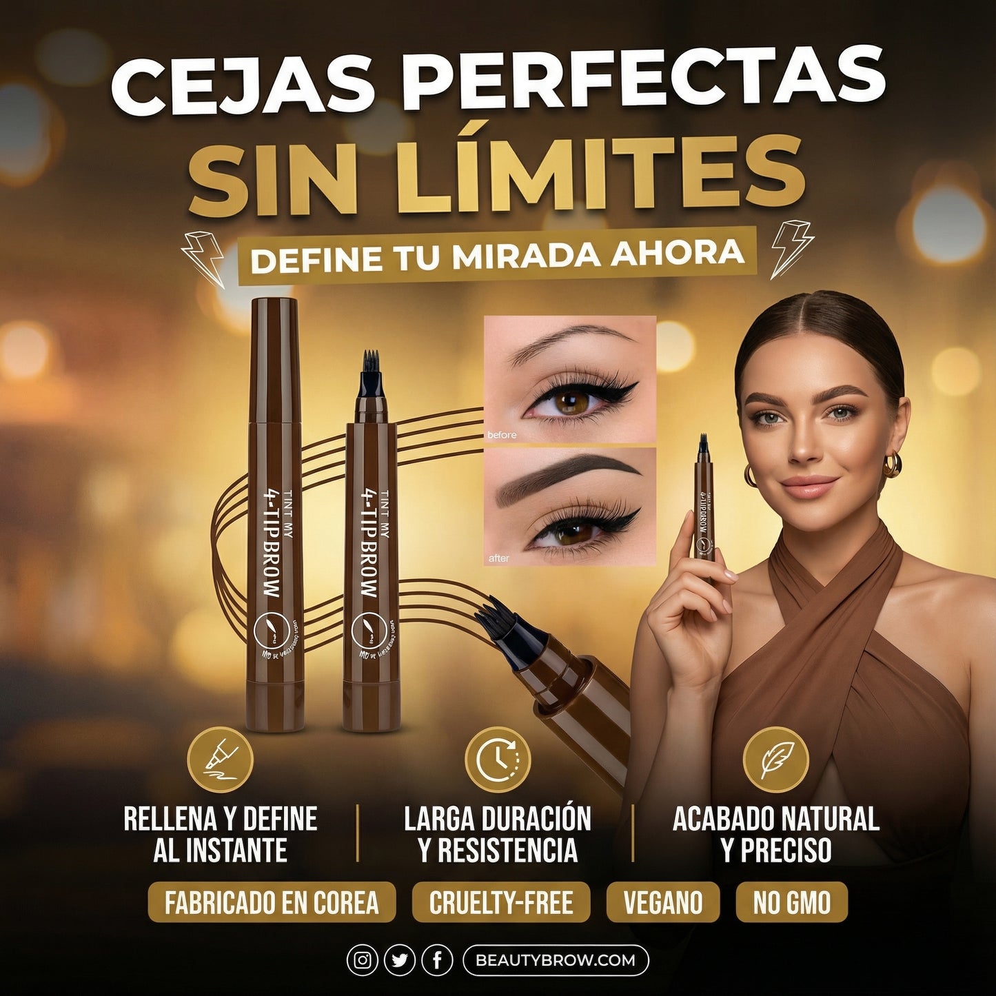 LAPIZ MICROBLANDING PARA CEJAS Y BARBA - PREMIUM