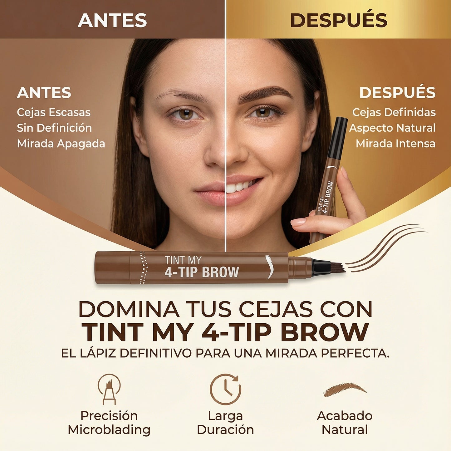 LAPIZ MICROBLANDING PARA CEJAS Y BARBA - PREMIUM